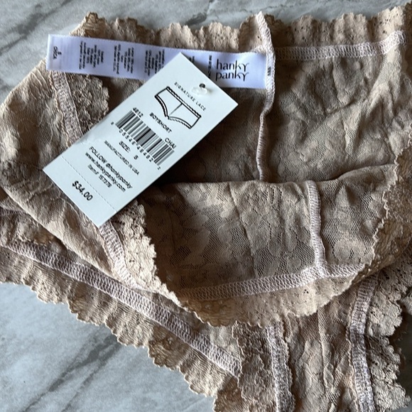 NWT HANKY PANKY Signature Lace Boyshort Women's size S in Chai color - Picture 2 of 5